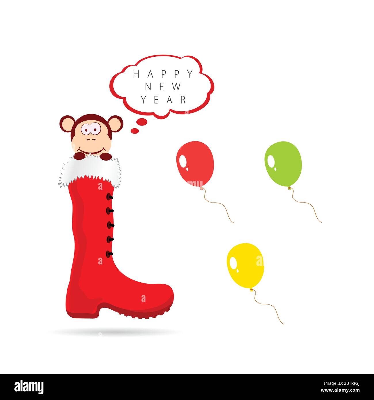 monkey year 2016 color vector illustration Stock Vector Image & Art Alamy