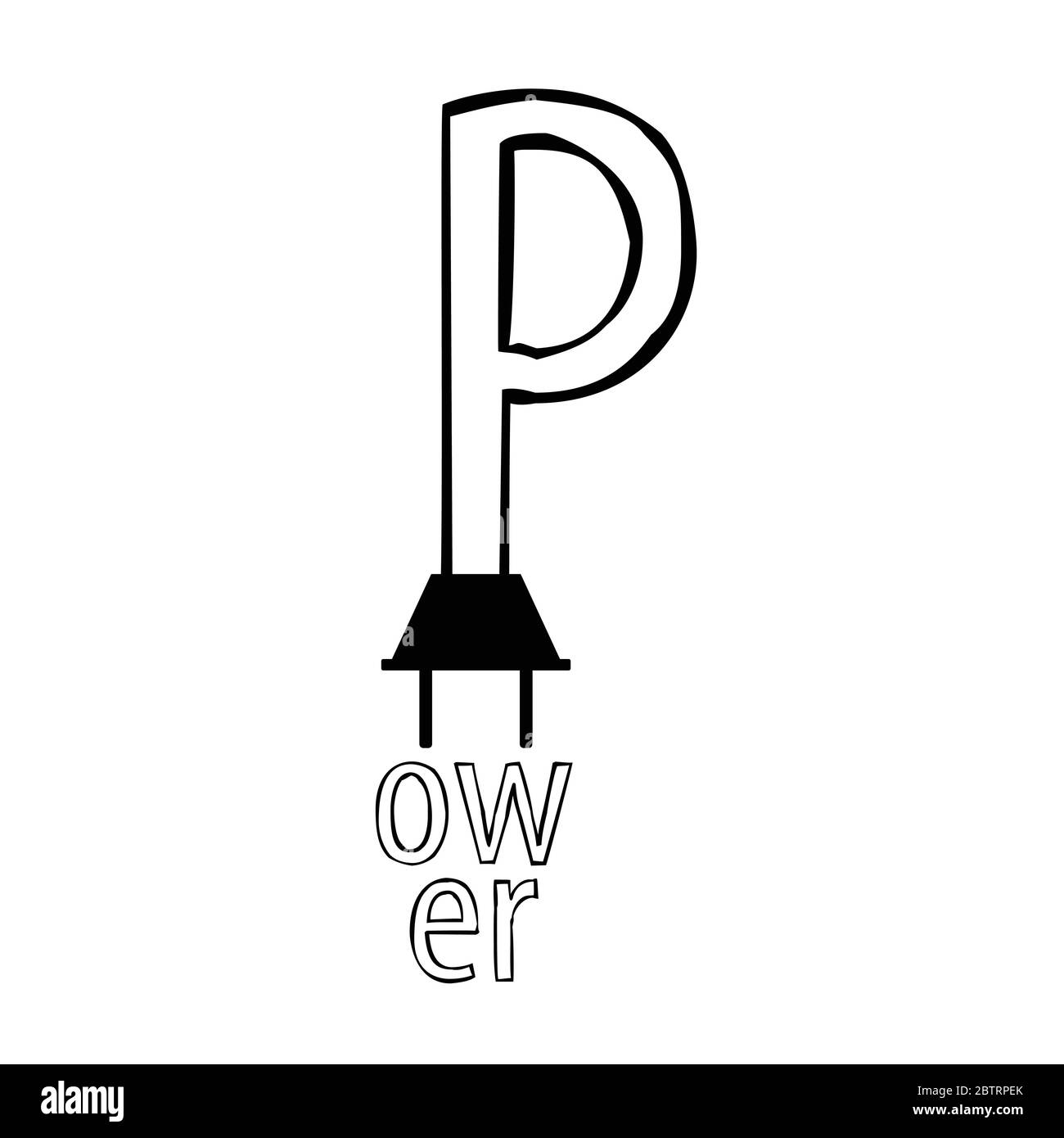 power icon black vector Stock Vector