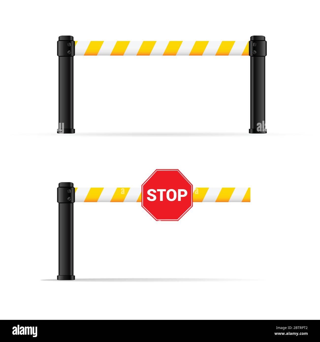 toll booth vector on road safety illustration Stock Vector