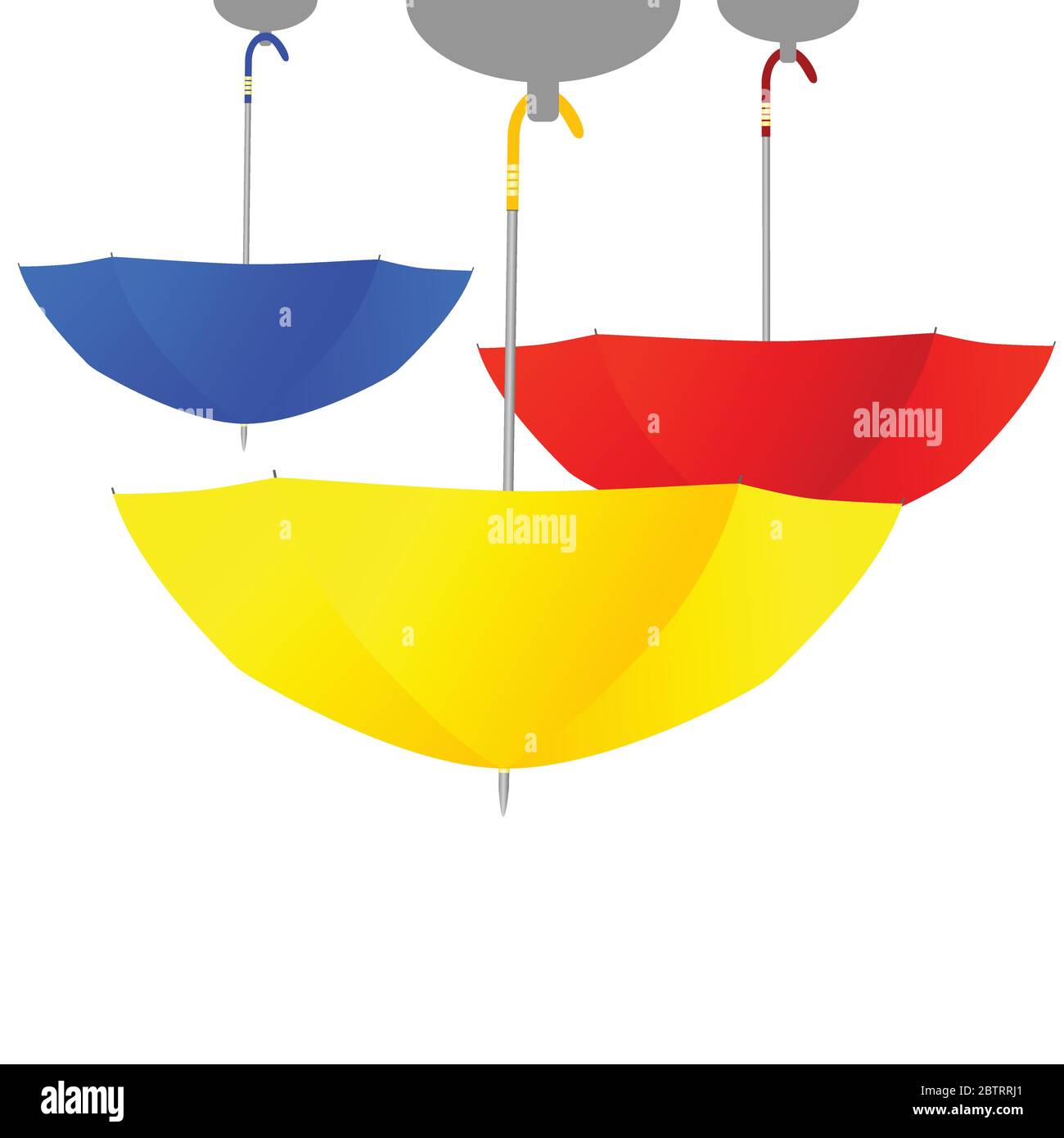 umbrella set color vector on white Stock Vector Image & Art - Alamy
