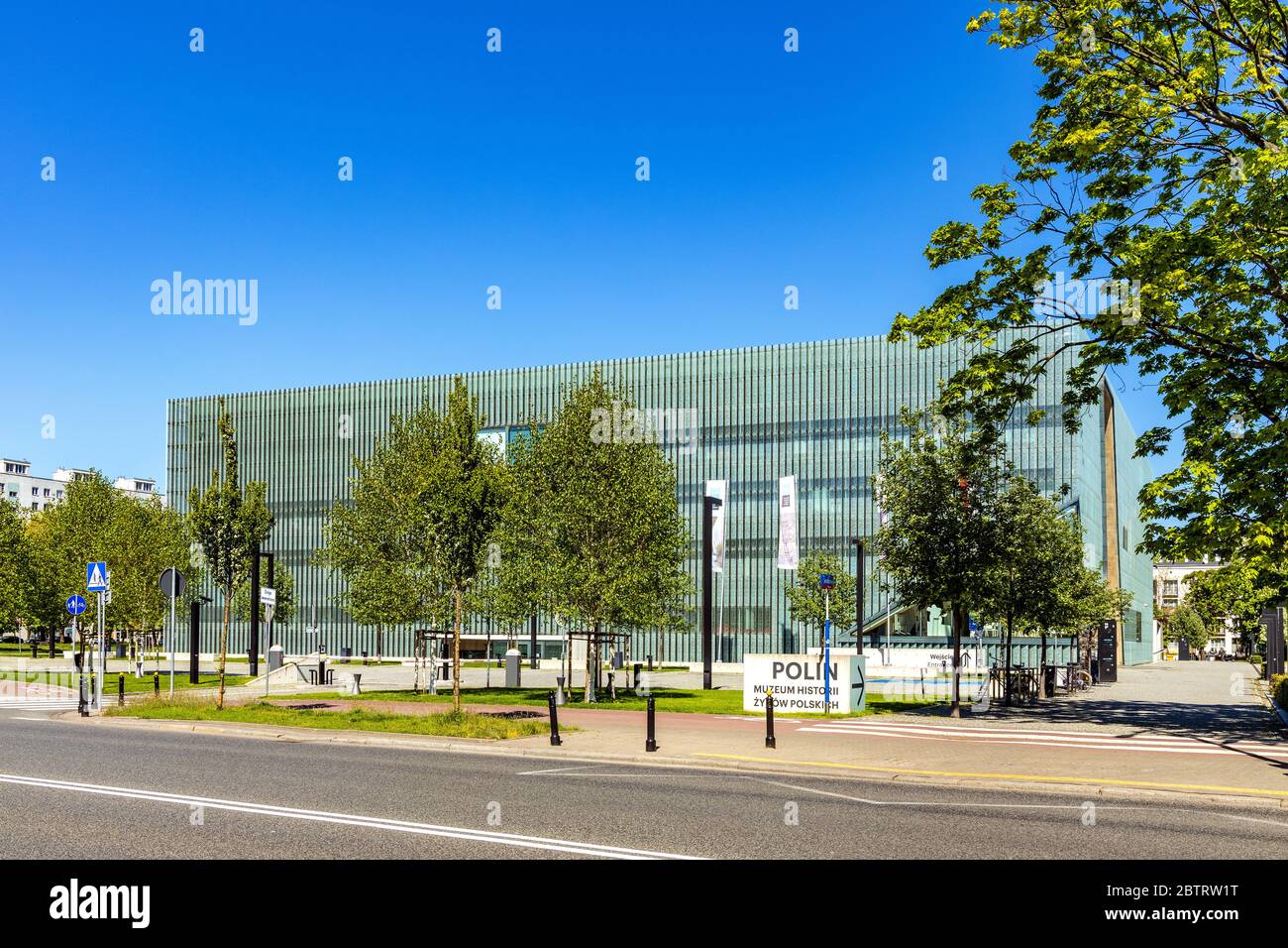 Warsaw, Mazovia / Poland - 2020/05/10: Panoramic view of POLIN Museum ...