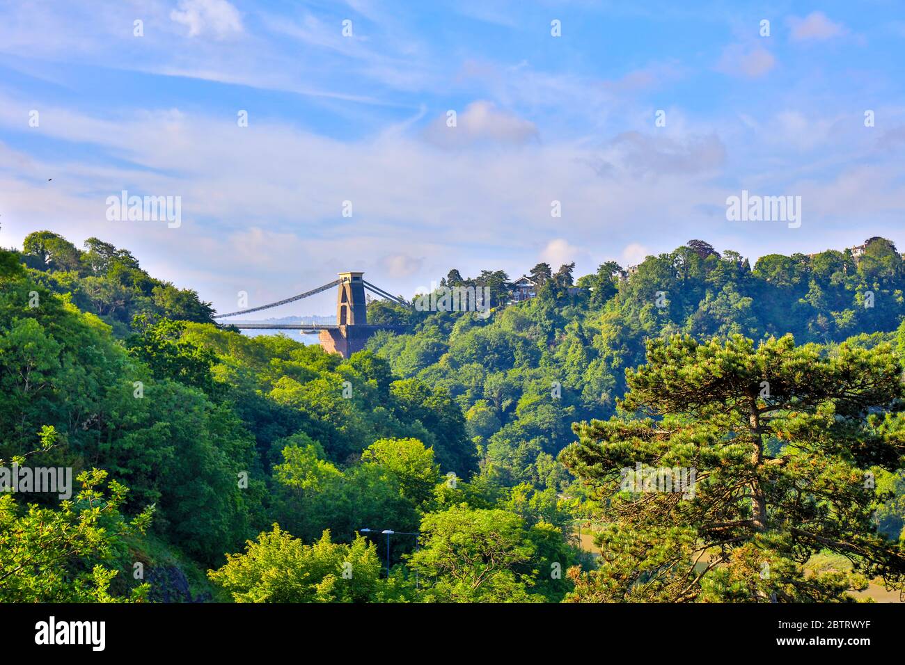 The Avon Gorge with the Clifton Suspension Bridge, Bristol, England Stock Photo
