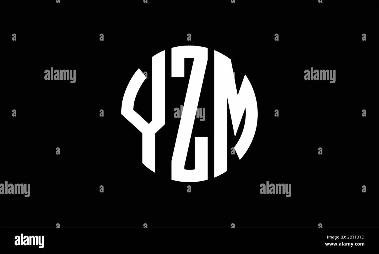 Yzm Circular Emblem Alphabet Letter Vector Logo Template Stock Vector Image Art Alamy