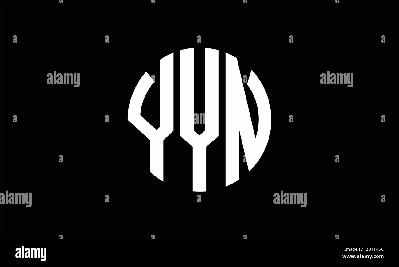 Yyn Circular Emblem Alphabet Letter Vector Logo Template Stock Vector Image Art Alamy