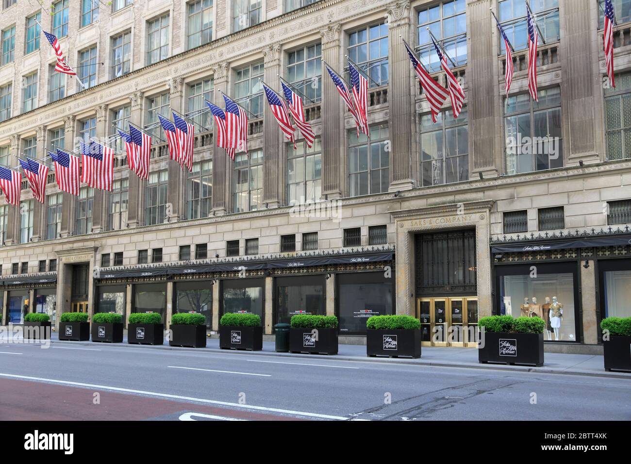 Saks Fifth Avenue Department Store, closed during Coronavirus Lockdown