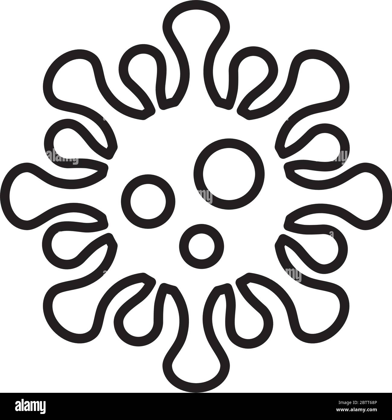 covid 19 virus icon over white background, line style, vector ...