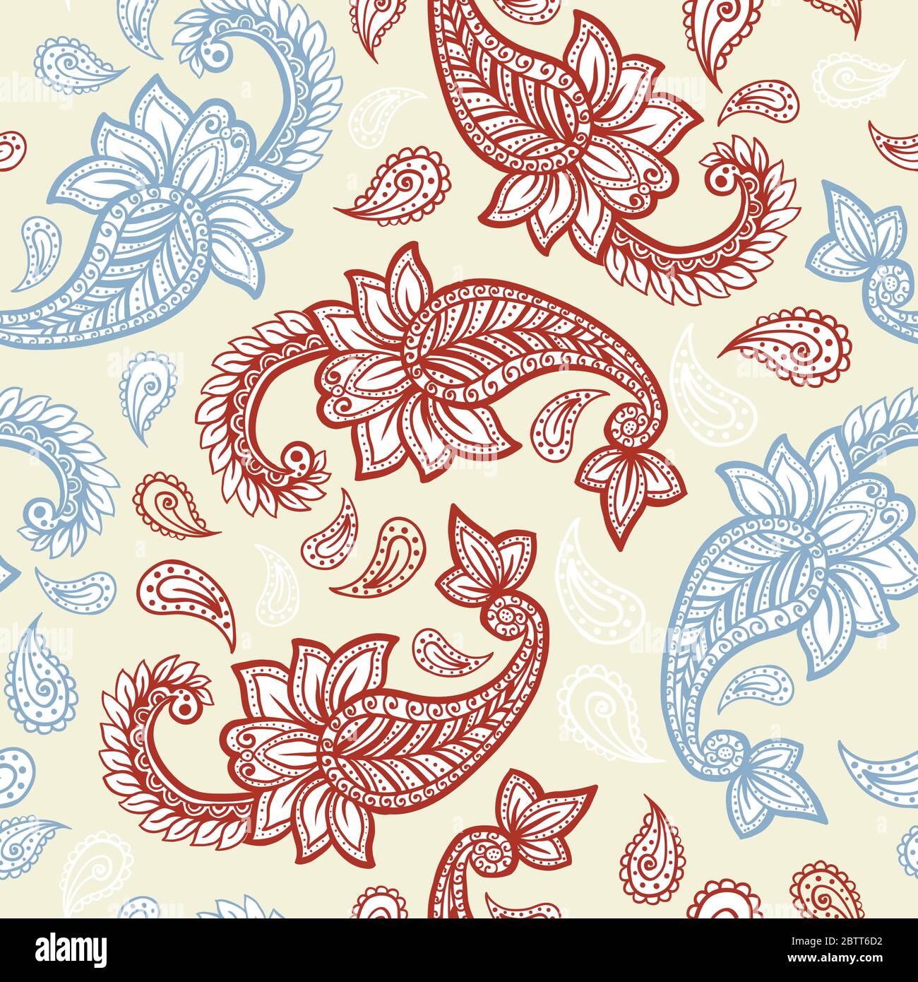 Paisley pattern on yellow background, seamless gold, red and white floral  ornament, vector design. Abstract simple vintage Paisley pattern  decoration, pastel pale colors floral fabric background Stock Vector Image  & Art 
