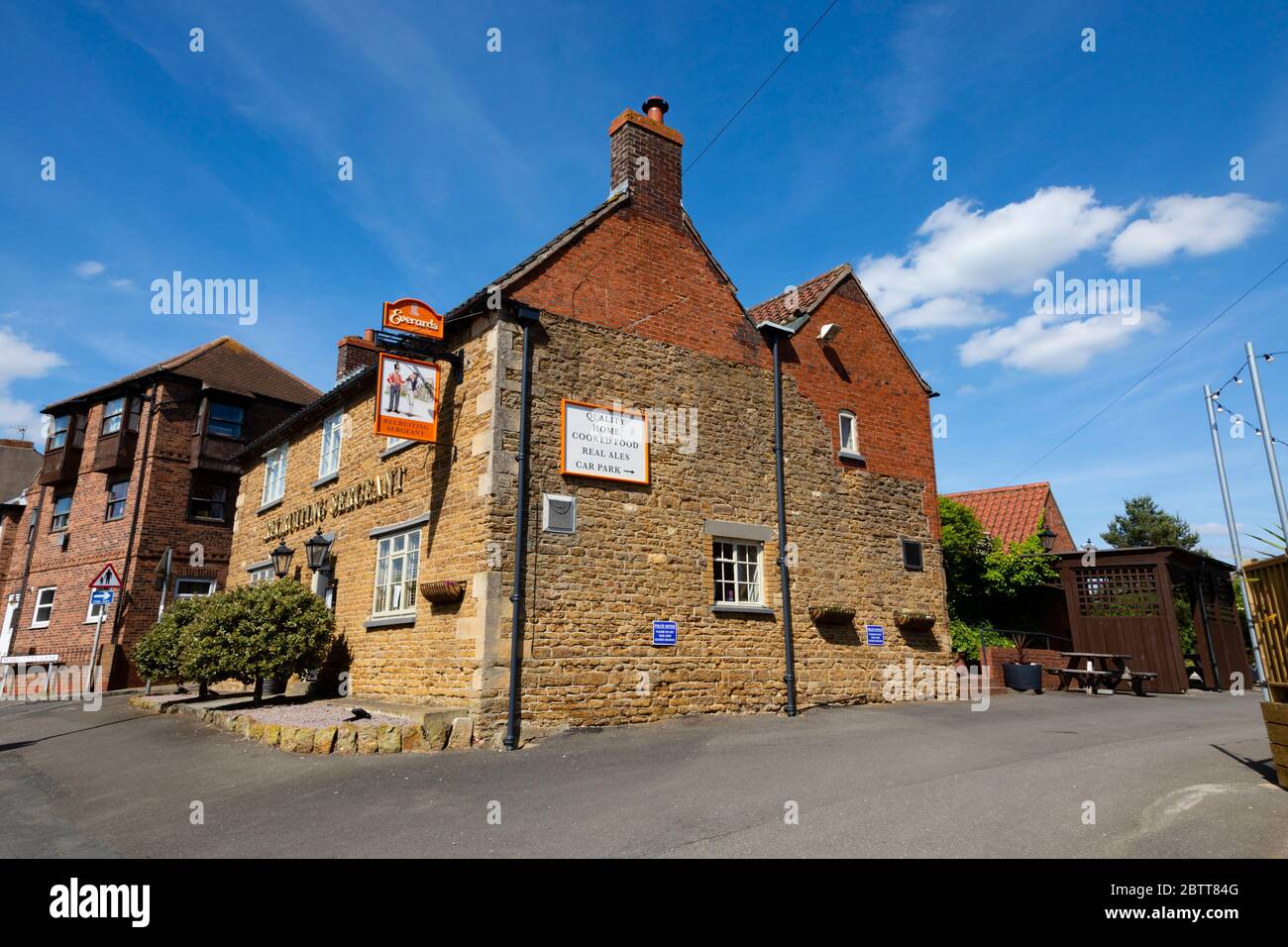 “The Recruiting Sergeant” public house, Great Gonerby, Grantham, Lincolnshire, England. May 2020
