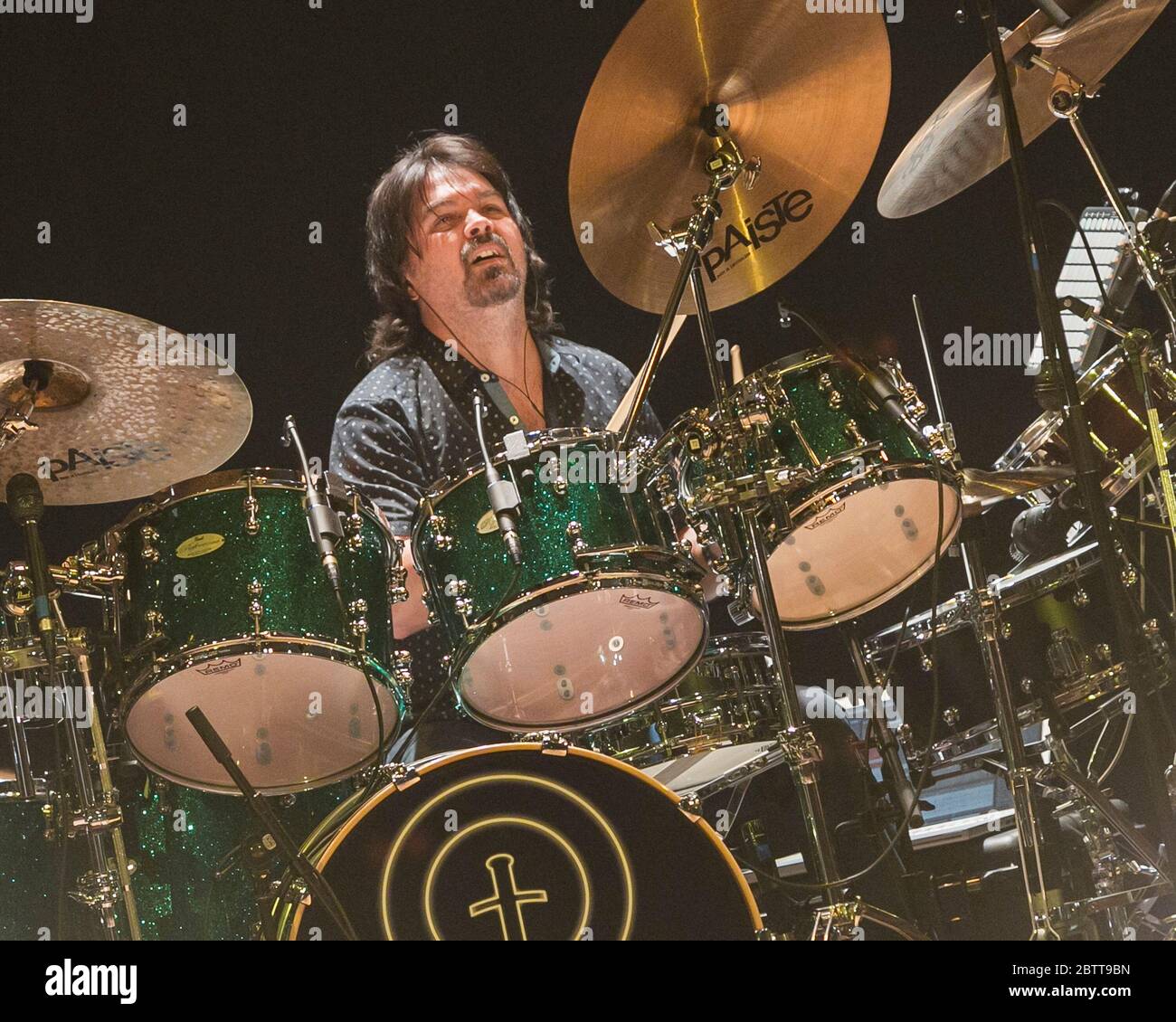 Legendary drummer Shannon Forrest performs in concert with Toto  at the Tivoli Theater in Chattanooga, TN. Stock Photo
