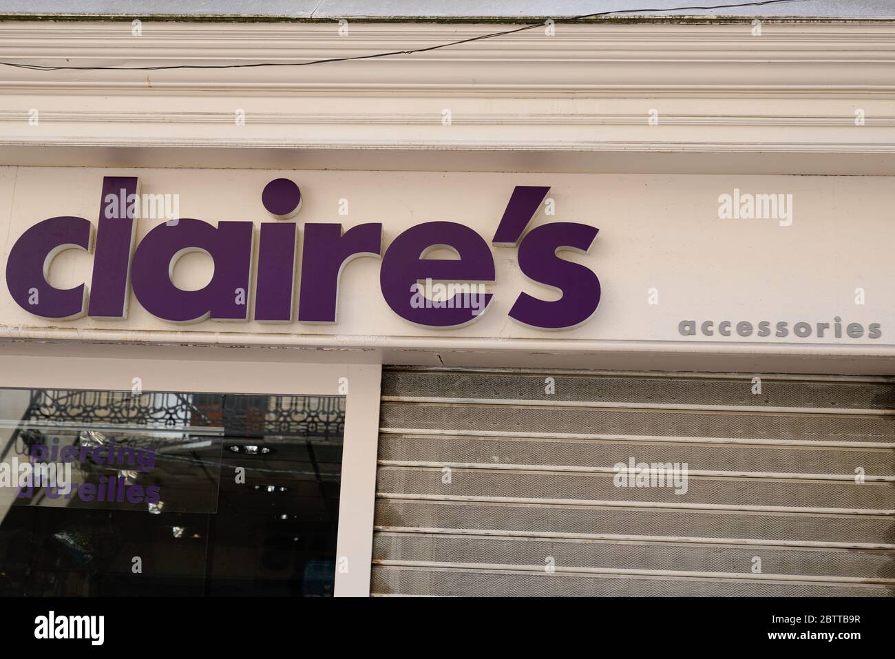 Bordeaux , Aquitaine / France - 05 05 2020 : claire's accessories shop sign and logo on the store Stock Photo