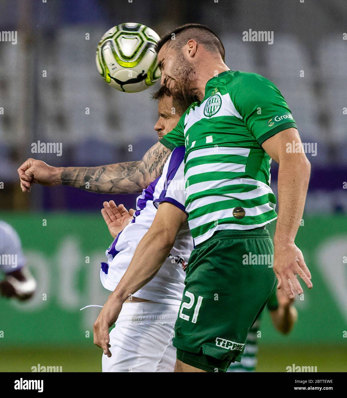 BUDAPEST, HUNGARY - MAY 27: (r-l) Endre Botka of Ferencvarosi TC