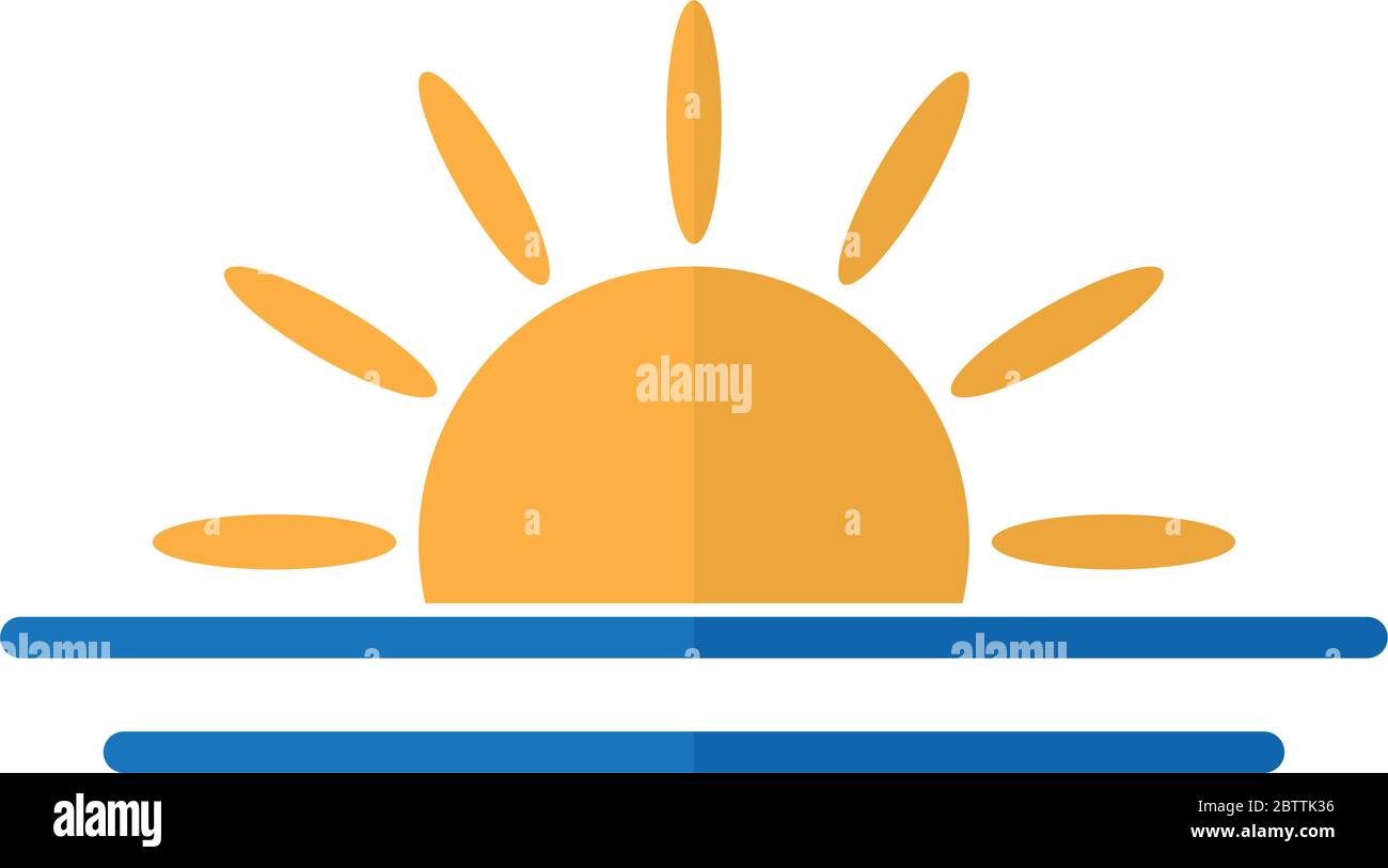 sunset icon, sunrise icon. weather symbol black vector Stock Vector ...