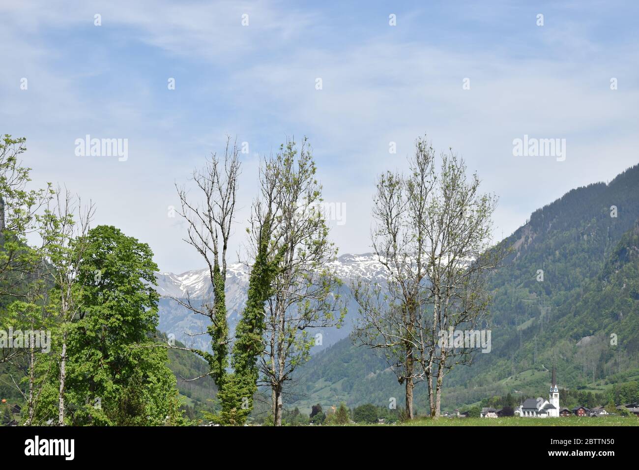 Natural scenery in Glarus Switzerland Stock Photo