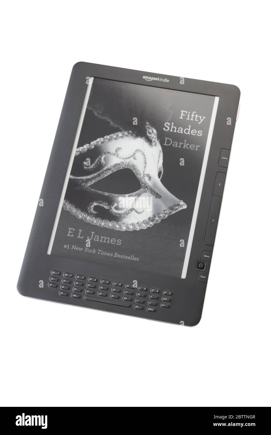 Fifty Shades Darker E.L. James Book on Kindle Stock Photo