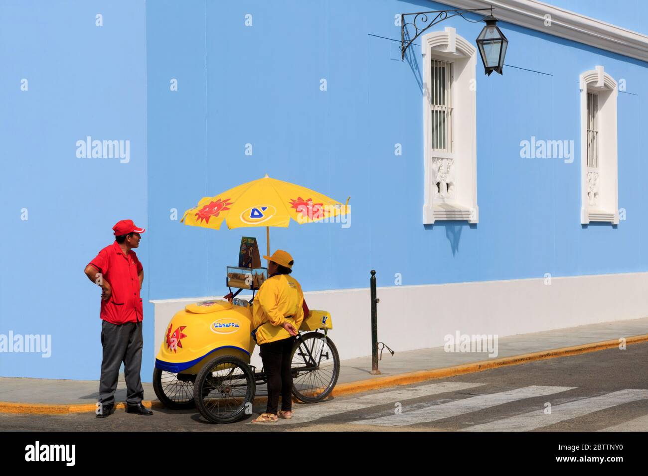 Ice Cream Vendor, Trujillo, Peru, South America Stock Photo