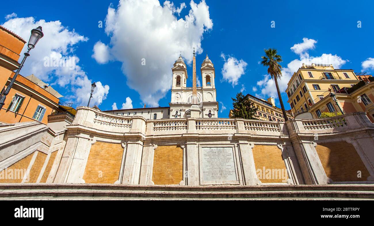 At the Spanish Steps in Rome Lazio Italy Stock Photo