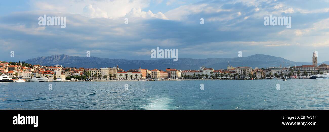 The beautiful building along the waterfront in Split, Croatia. Stock Photo