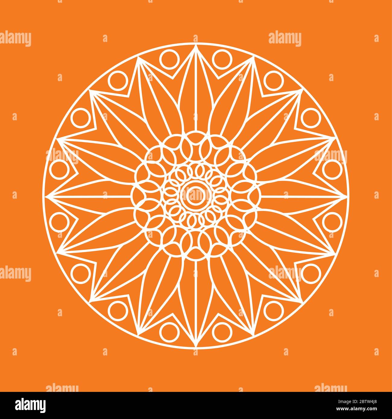 Outline of a floral pattern mandala Stock Vector