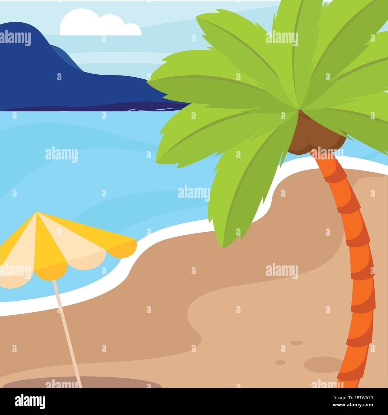 Summer landscape in the beach Stock Vector Image & Art - Alamy