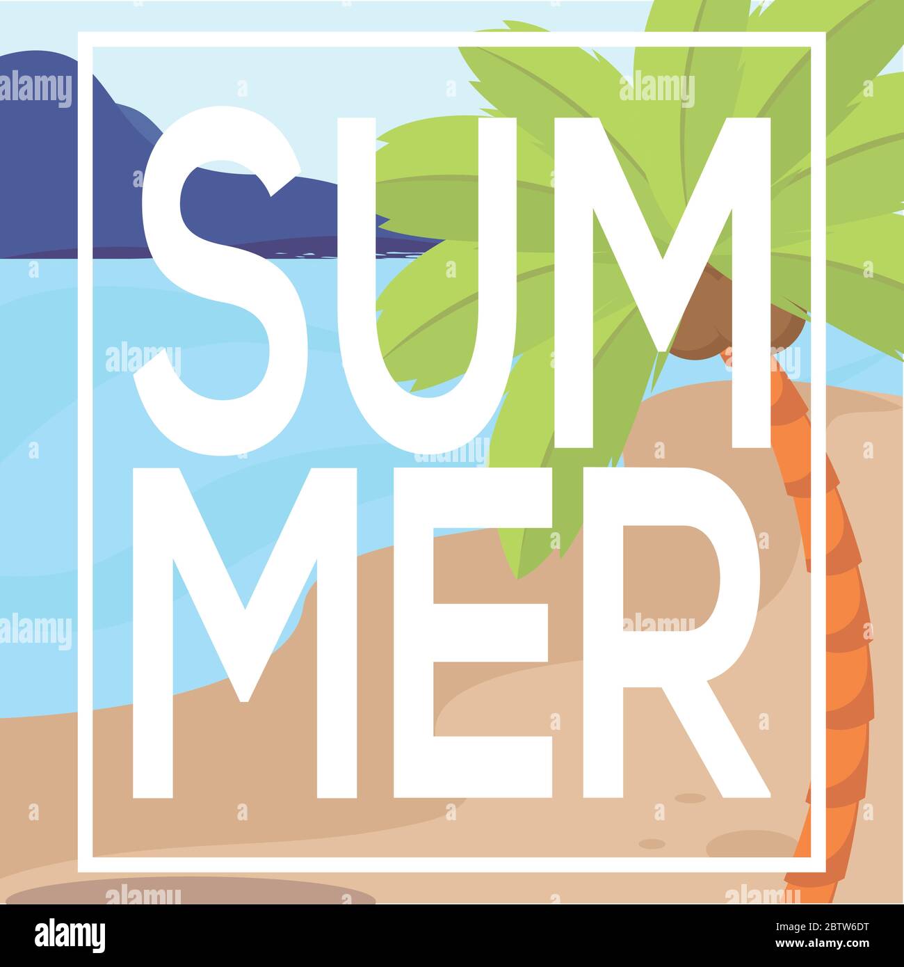 Summer landscape poster Stock Vector Image & Art - Alamy