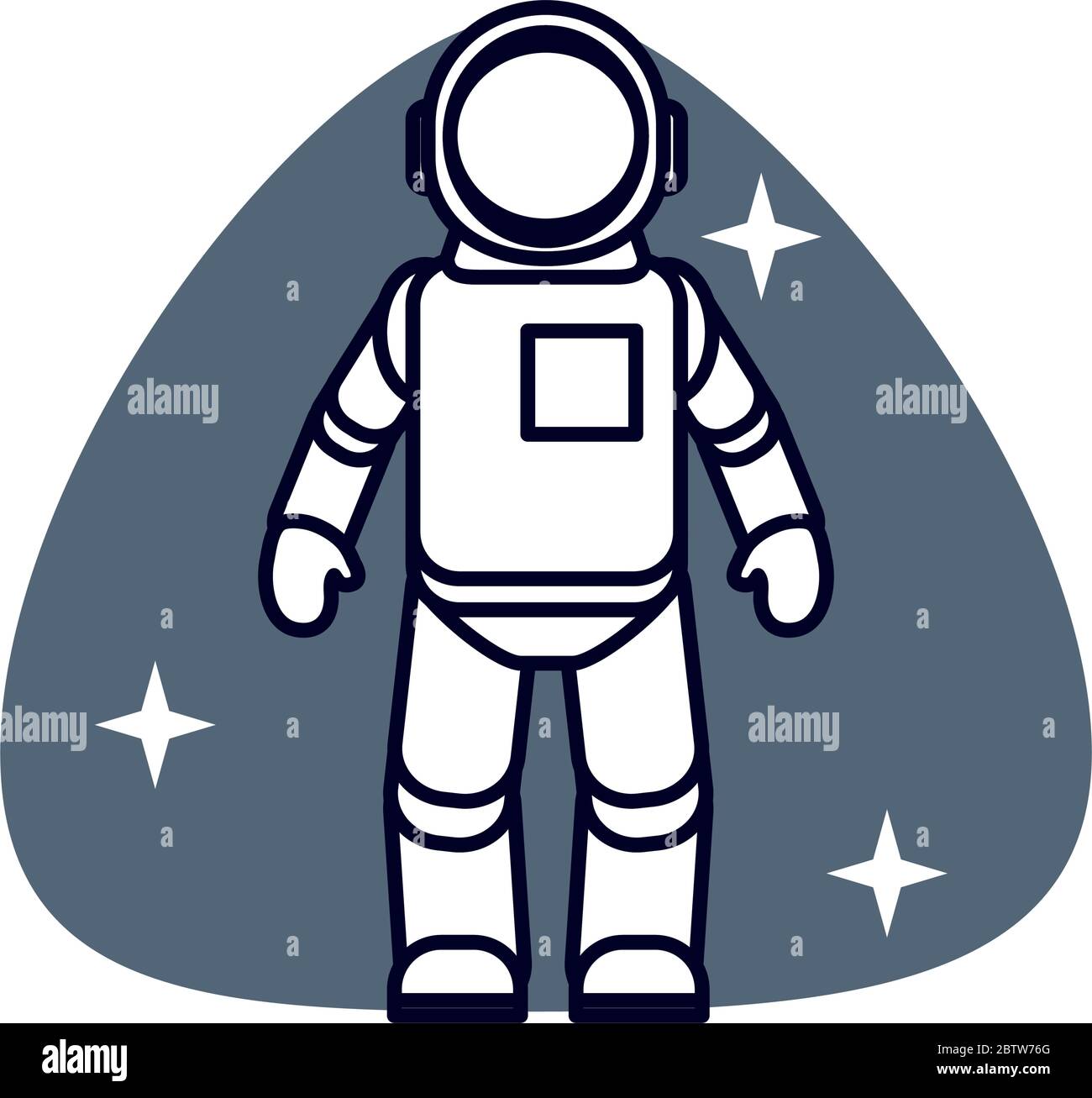 astronaut in space isolated icon vector illustration design Stock ...