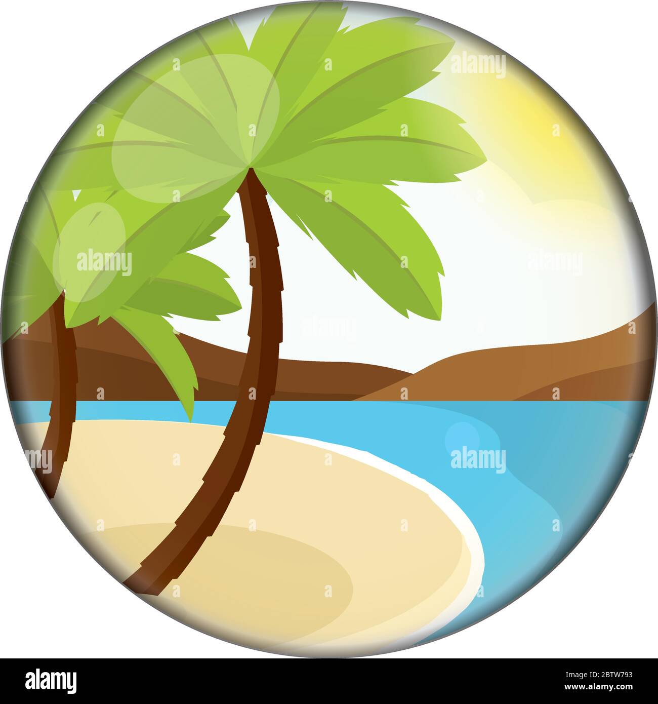 Summer landscape poster Stock Vector