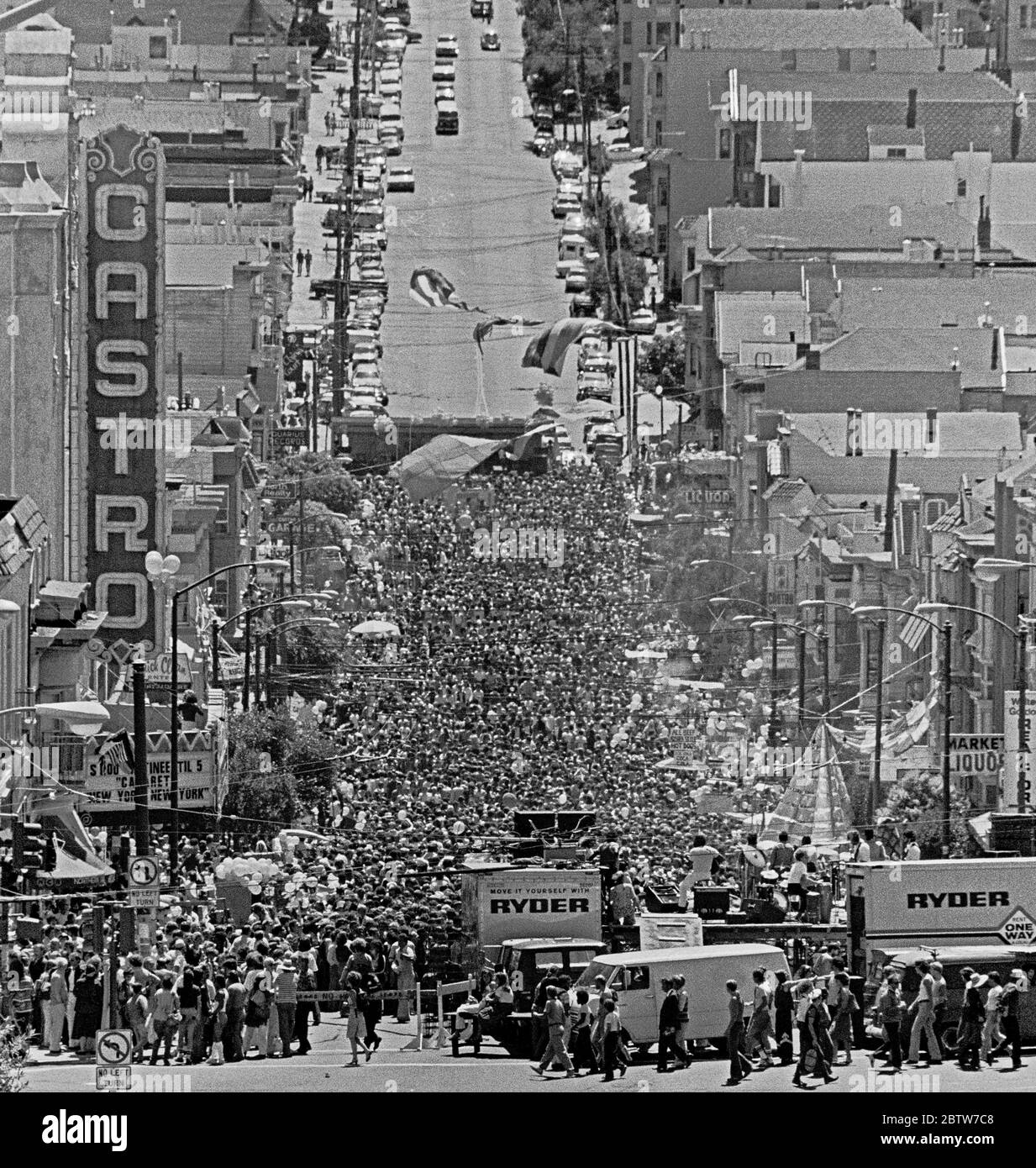Castro Street Fair in San Francisco on August 20, 1978 Stock Photo