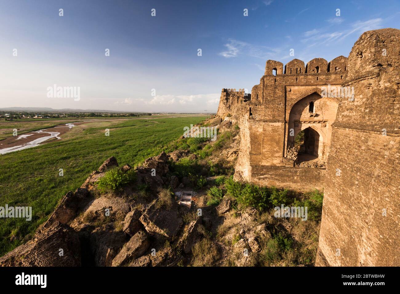 Rohtas Fort, Western Castle wall and Gate, Jhelum District, Punjab Province, Pakistan, South Asia, Asia Stock Photo