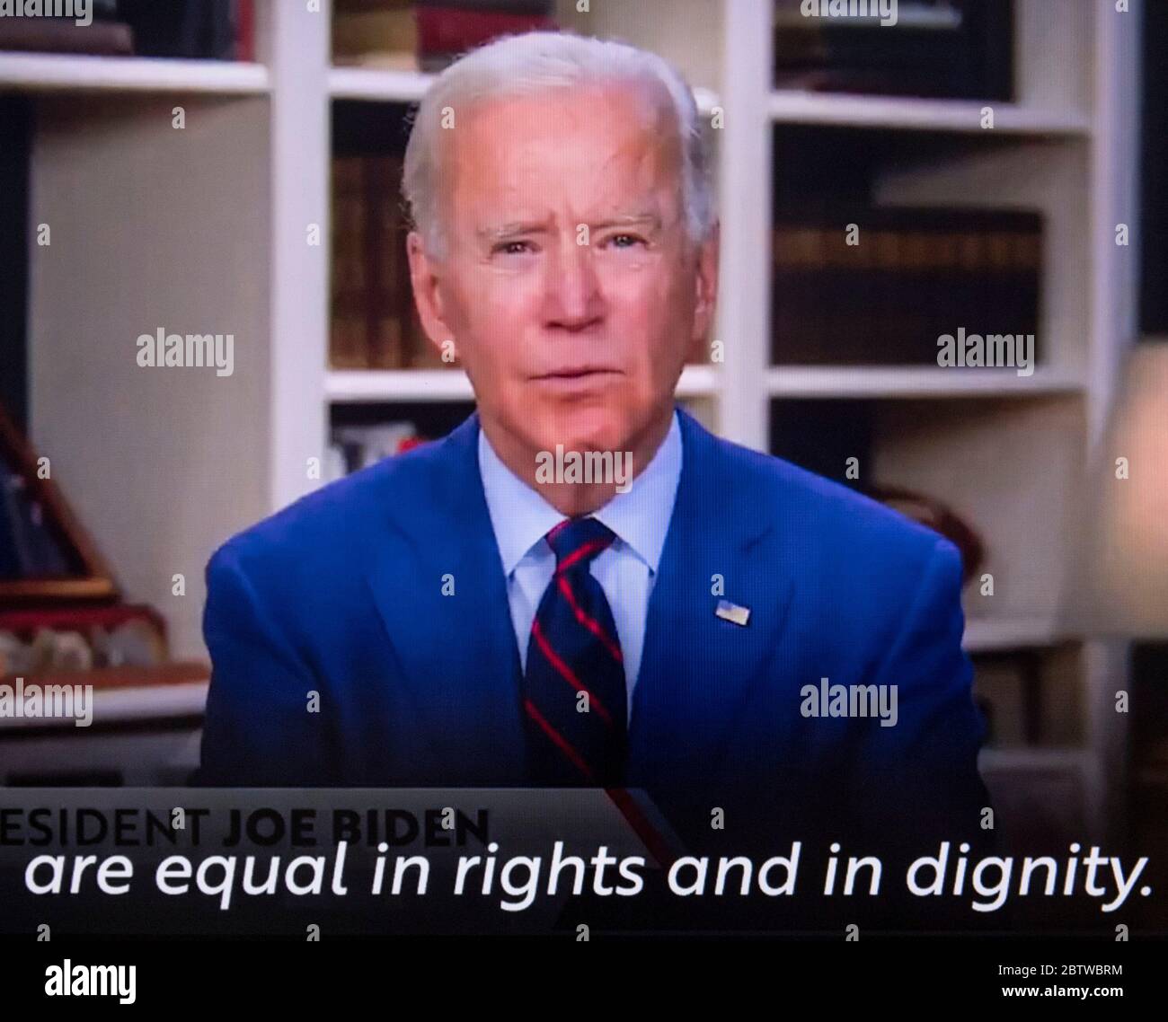 Wilmington, Delaware, USA. 27th May, 2020. A screen grab of Vice President JOE BIDEN reacting to the death of GEORGE FLOYD while in police custody in Minneapolis. Credit: Brian Cahn/ZUMA Wire/Alamy Live News Stock Photo
