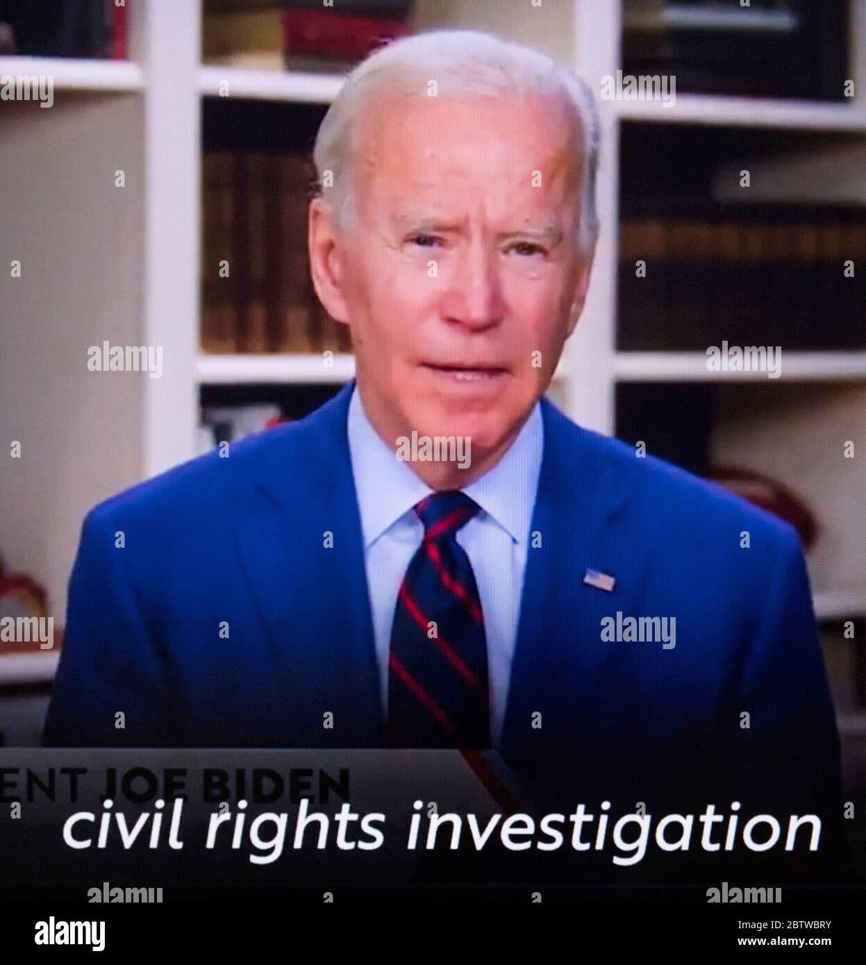 Wilmington, Delaware, USA. 27th May, 2020. A screen grab of Vice President JOE BIDEN reacting to the death of GEORGE FLOYD while in police custody in Minneapolis. Credit: Brian Cahn/ZUMA Wire/Alamy Live News Stock Photo