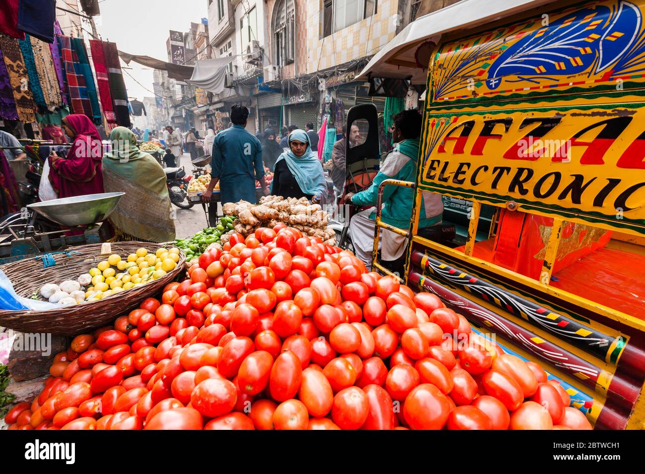 Market of Wazirabad town, estimated one of ancient Alexandria city