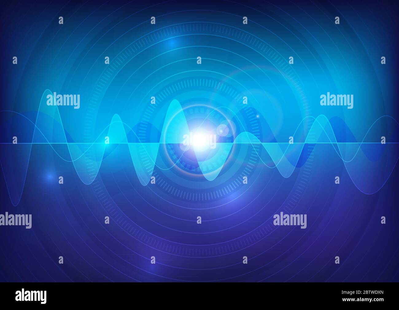 wave sound vector pulse abstract technology background Stock Photo - Alamy