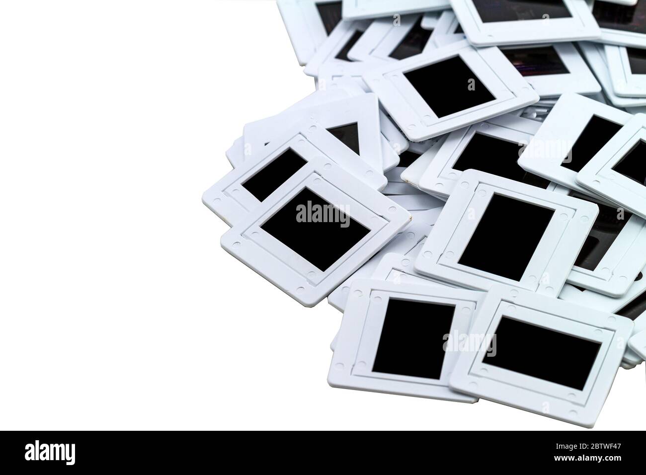 Transparency Slide Border Border of old transparency slides with copy space over white background ...