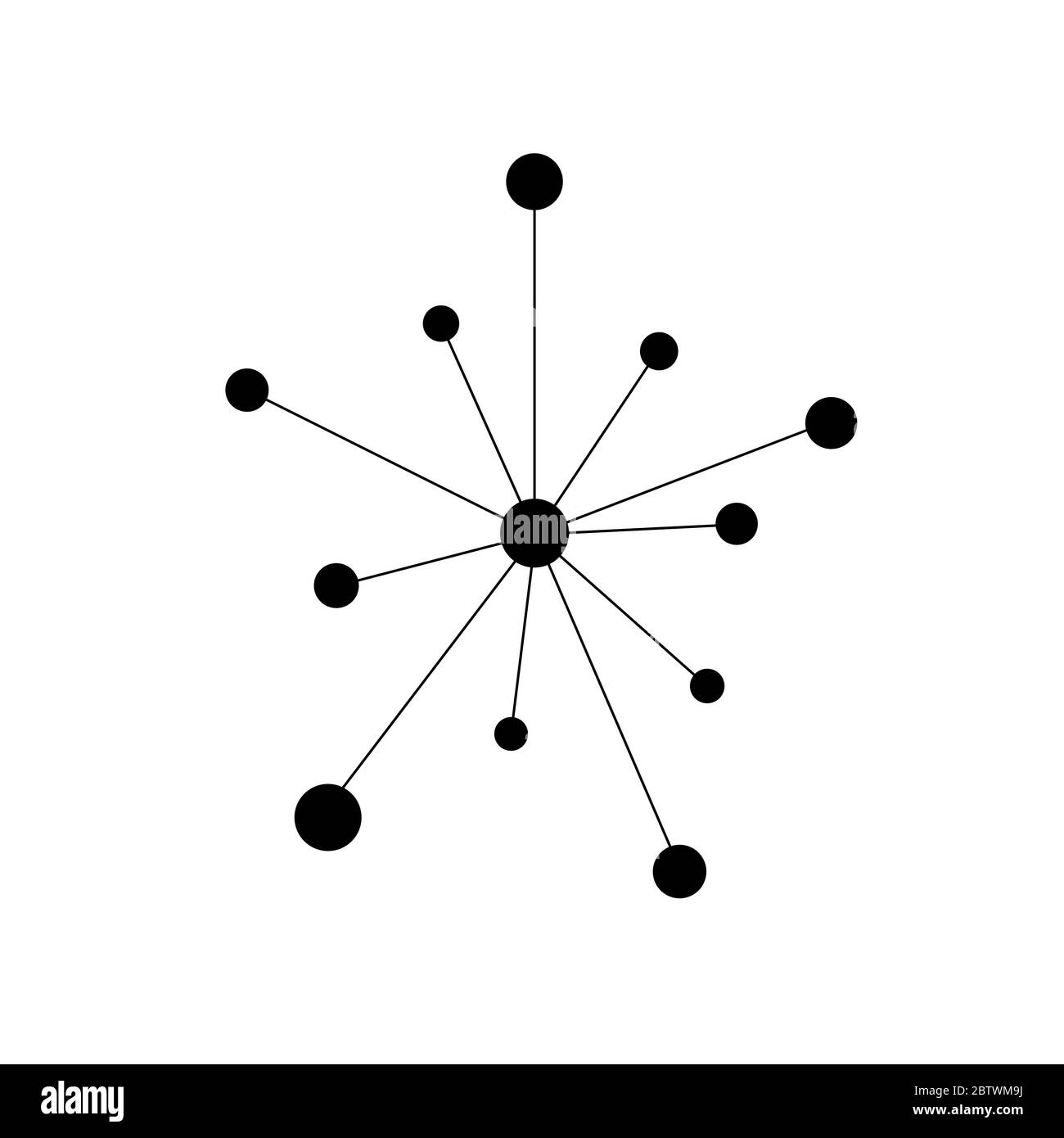 Digital hub network vector icon. Technology sign Stock Vector Image ...