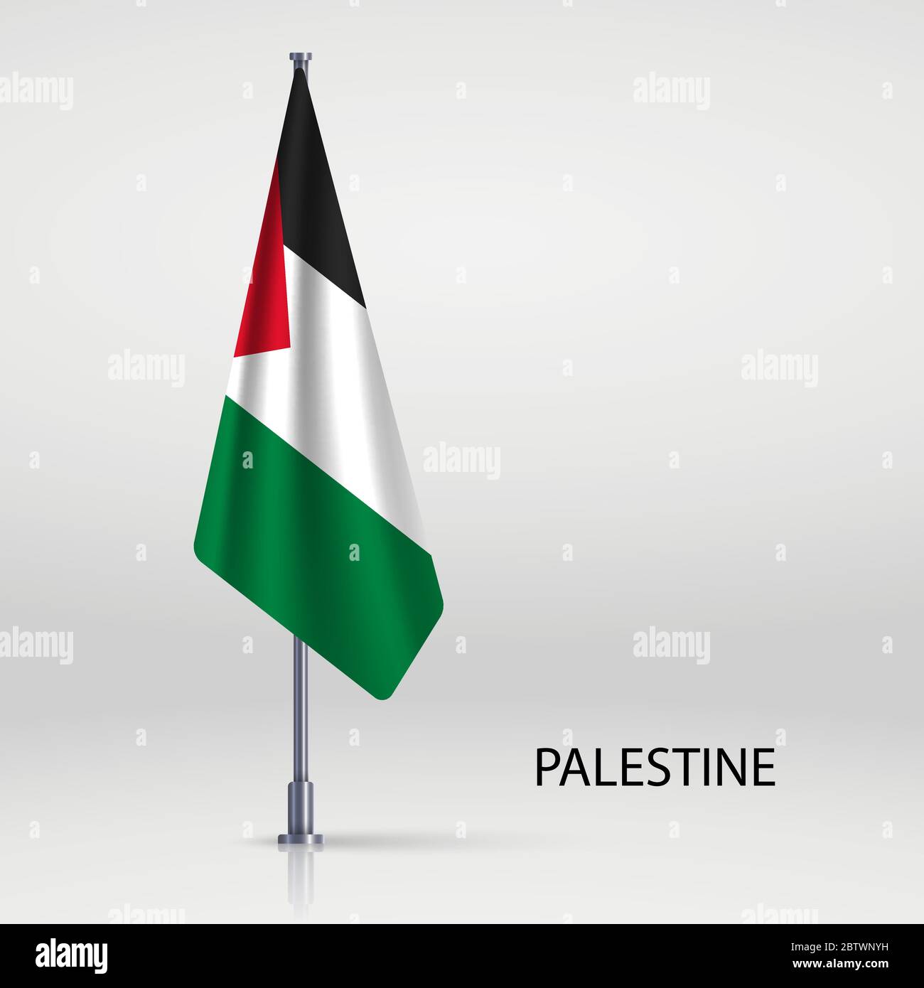 Palestine flag pole Stock Vector Images - Alamy