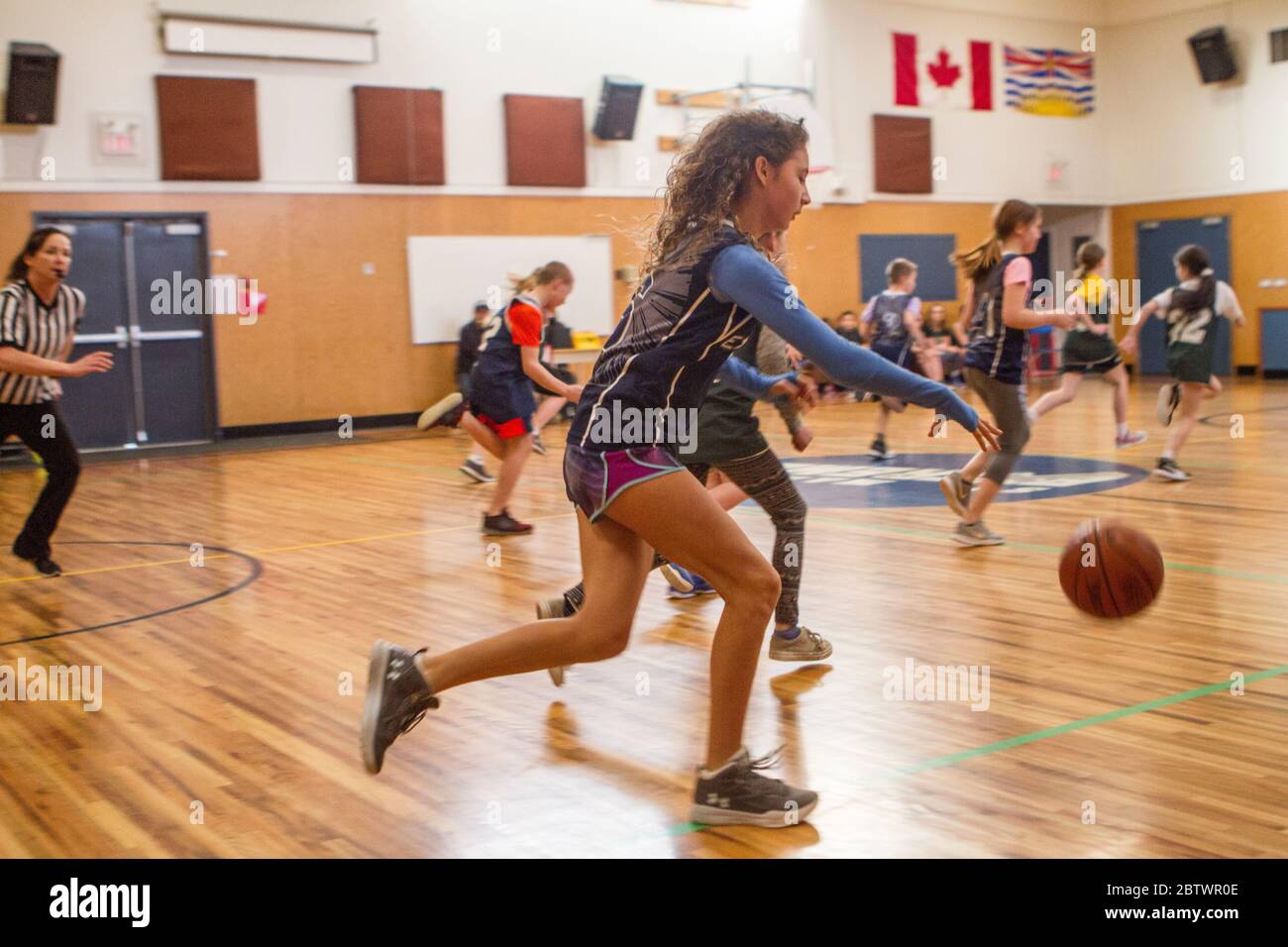 a game of basketball gave me a swoosh Stock Photo - Alamy
