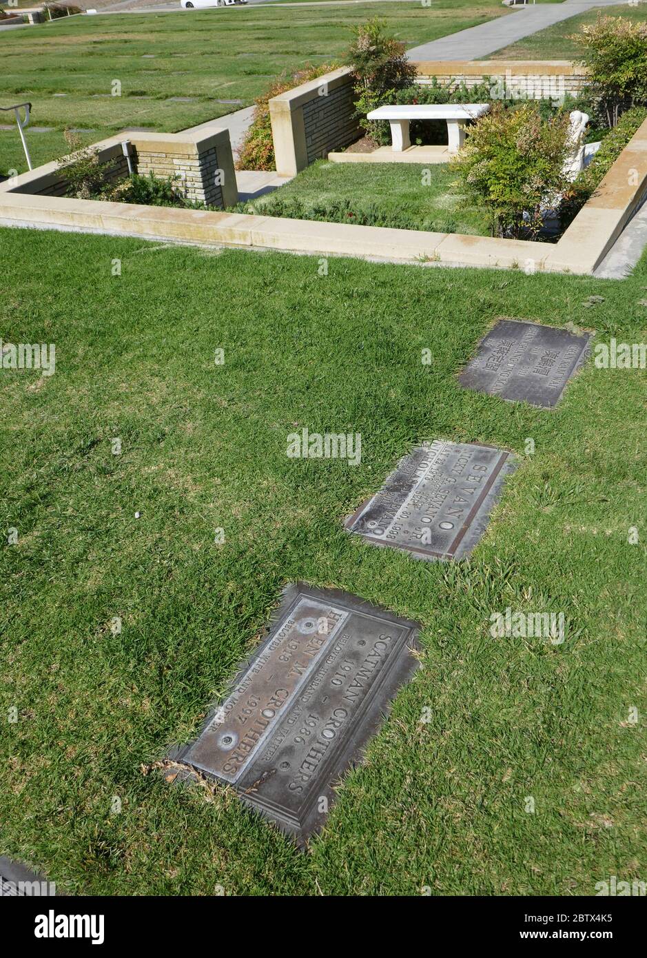 Los Angeles, California, USA 27th May 2020 A general view of atmosphere of Scatman Crother's Grave at Forest Lawn Memorial Park on May 27, 2020 in Los Angeles, California, USA. Photo by Barry King/Alamy Stock Photo Stock Photo