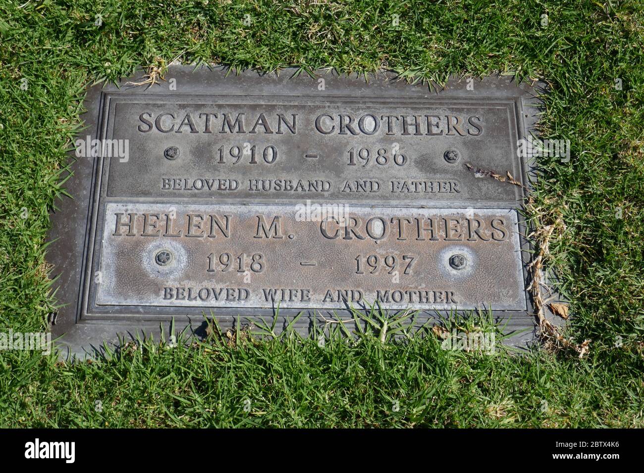 Los Angeles, California, USA 27th May 2020 A general view of atmosphere of Scatman Crother's Grave at Forest Lawn Memorial Park on May 27, 2020 in Los Angeles, California, USA. Photo by Barry King/Alamy Stock Photo Stock Photo