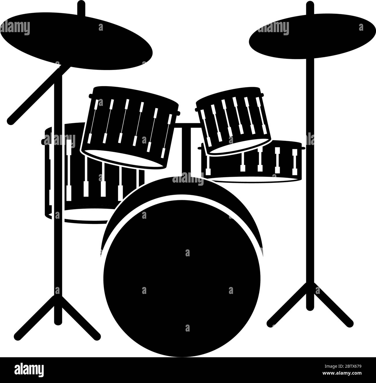 Drum set outline Black and White Stock Photos & Images Alamy