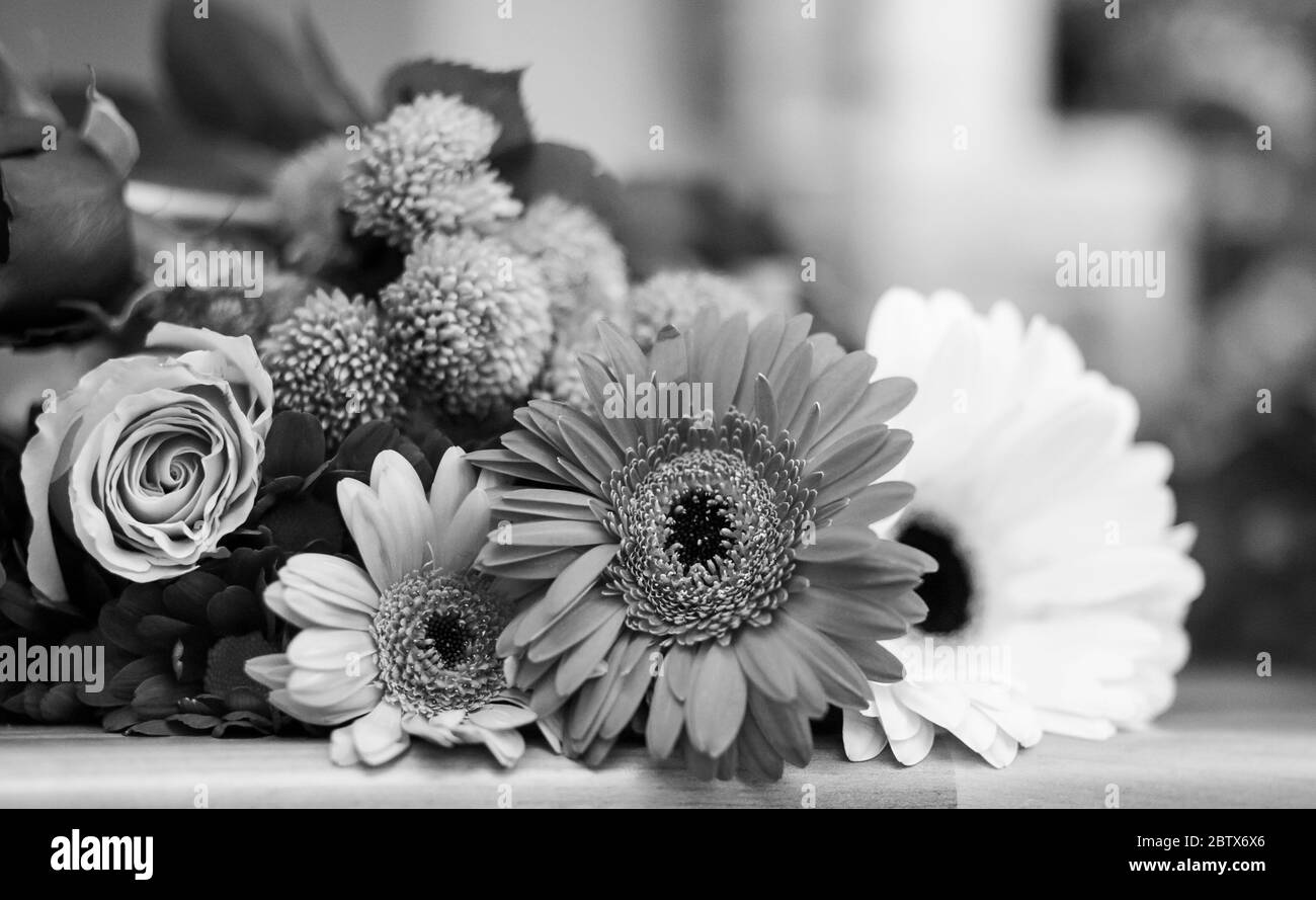 Flower bouquet Black and White Stock Photos & Images Alamy