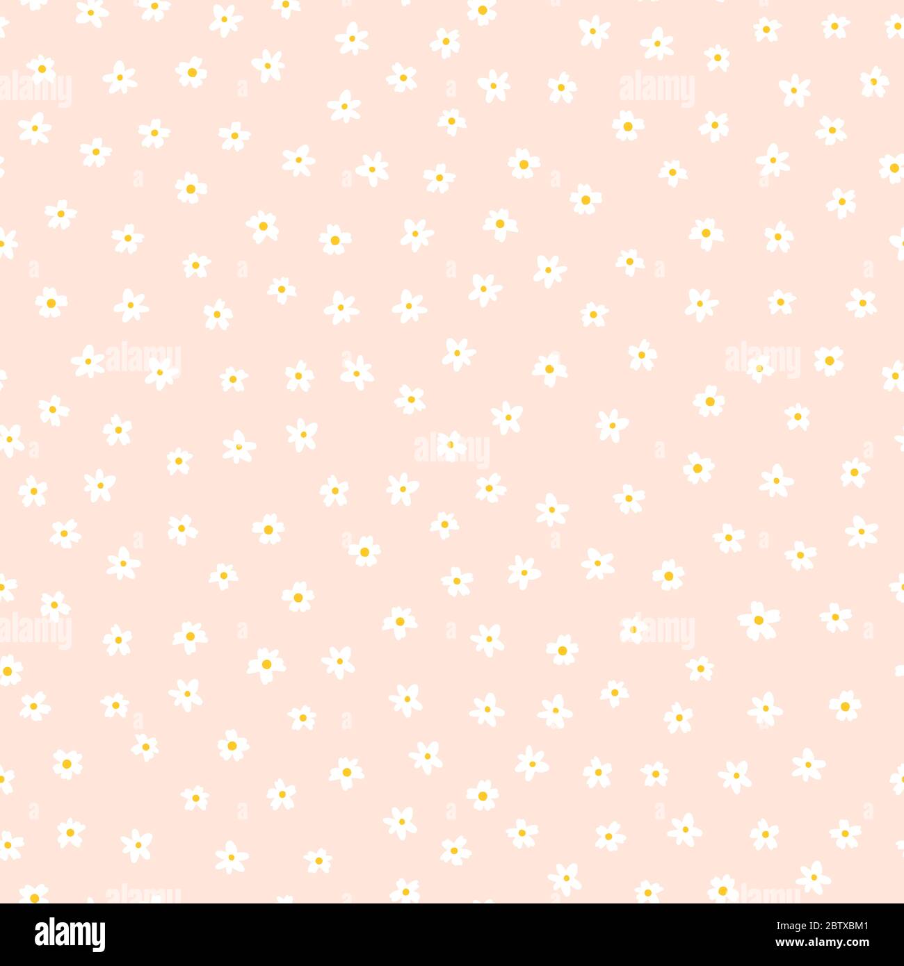 White ditsy flower seamless vector background. Floral pattern with small  white flowers on light pink. Liberty style. Floral repeating texture for  Stock Vector Image & Art - Alamy