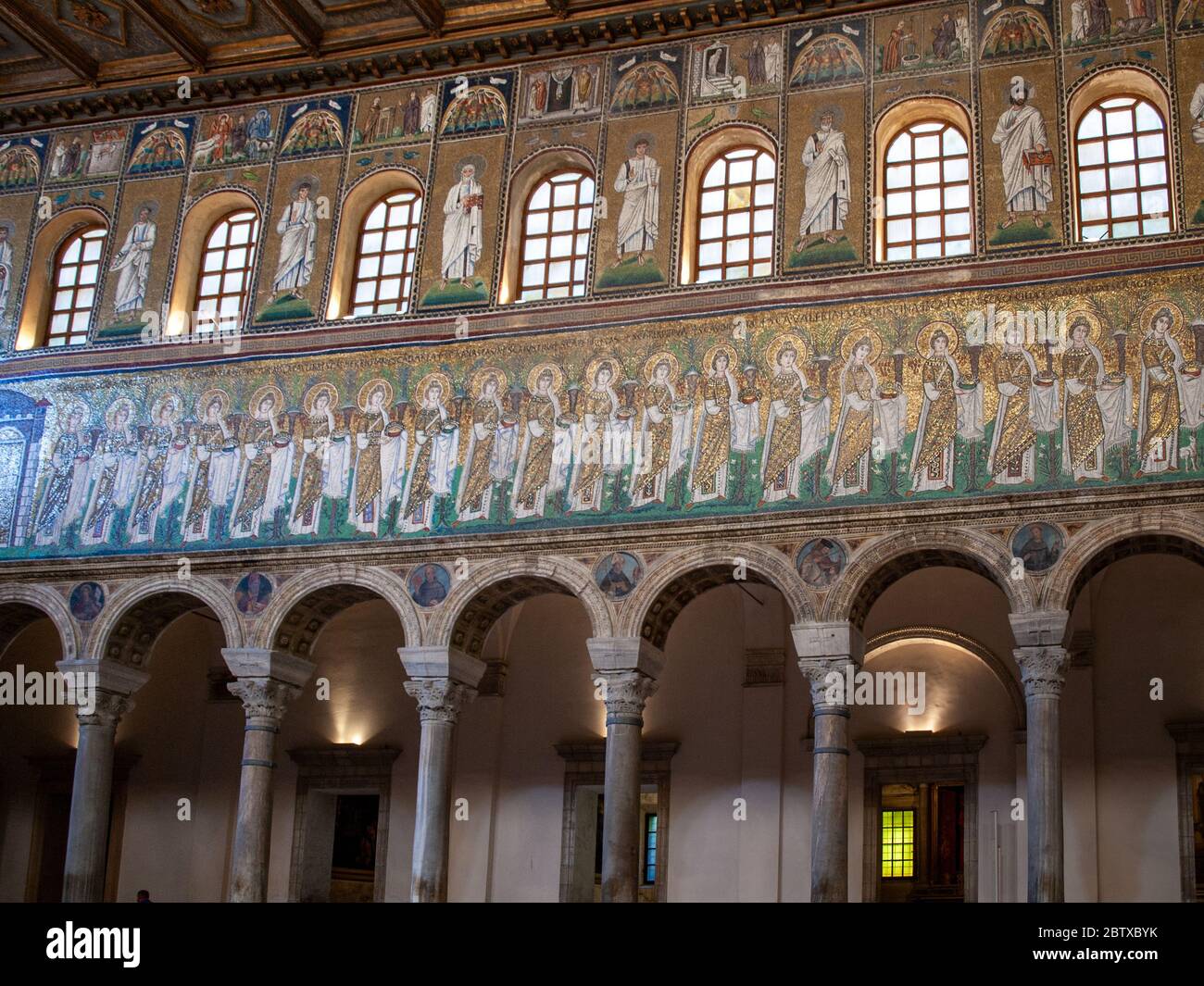 Ravenna, Italy - Sept 11, 2019: Mosaics on the side wall in Basilica of St  Apollinare Nuovo in Ravenna, Italy Stock Photo - Alamy
