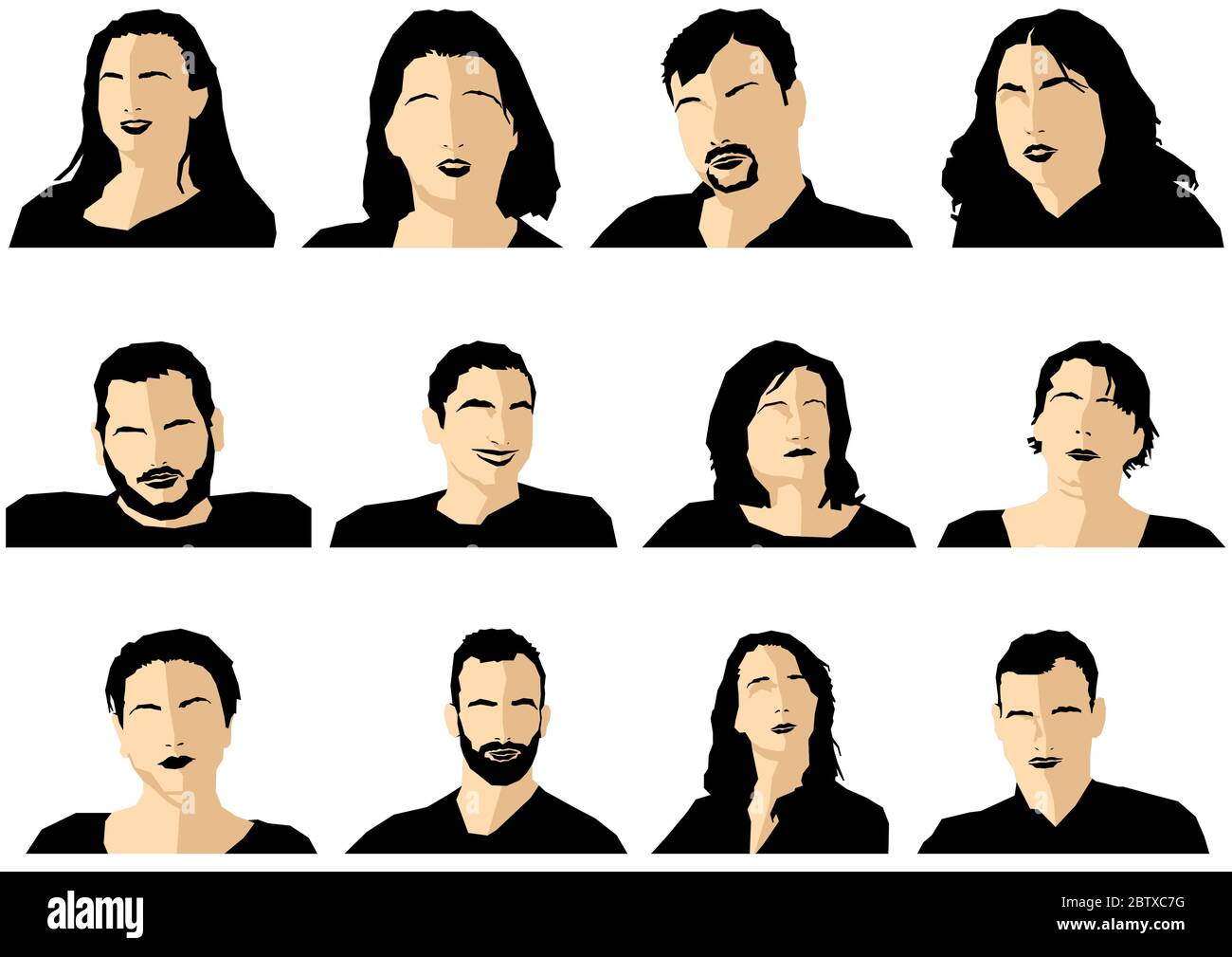 Avatar Profile Picture Icon Set Stock Vector Image & Art - Alamy