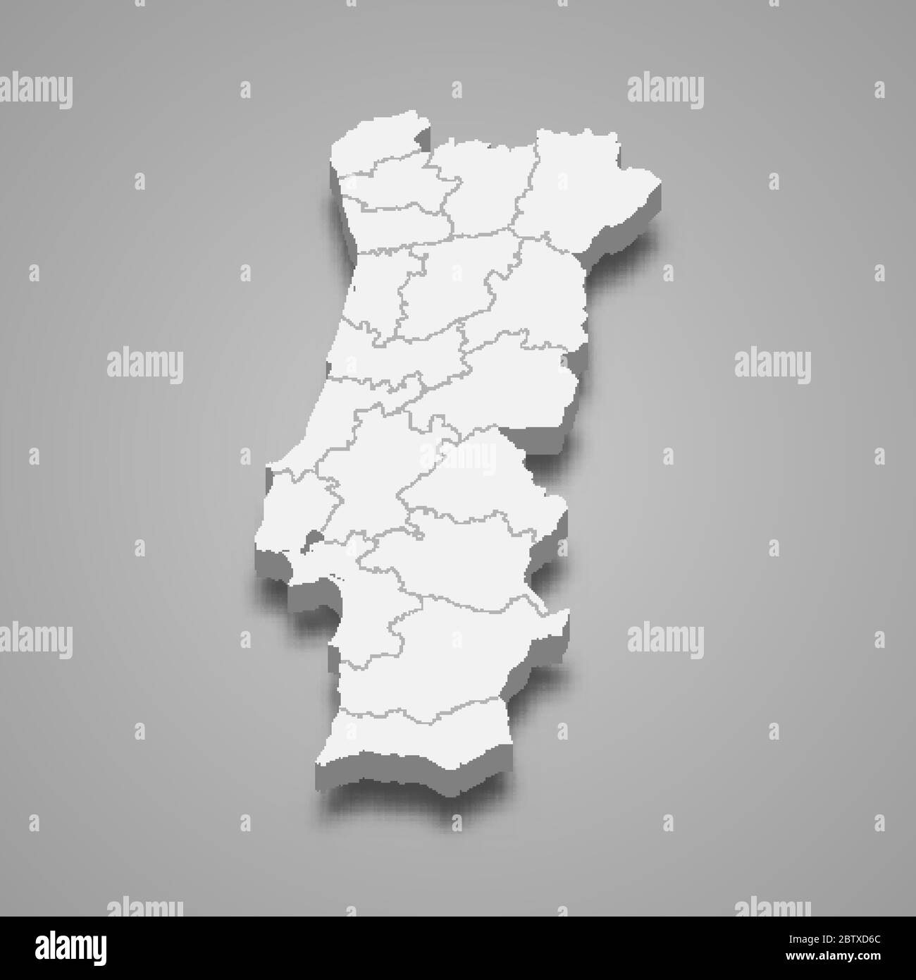 Portugal Marked By Blue In Grey Political Map Of Europe. Vector  Illustration. Stock Photo, Picture and Royalty Free Image. Image 90281757.