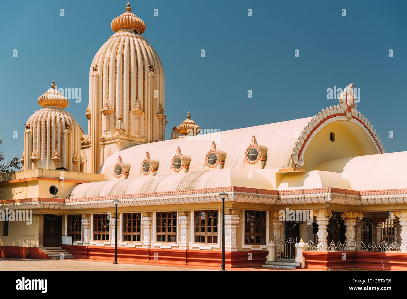 Mapusa, Goa, India. The Shree Ganesh Mandir, Ganeshpuri Temple. Famous Landmark And Popular Destination. Stock Photo