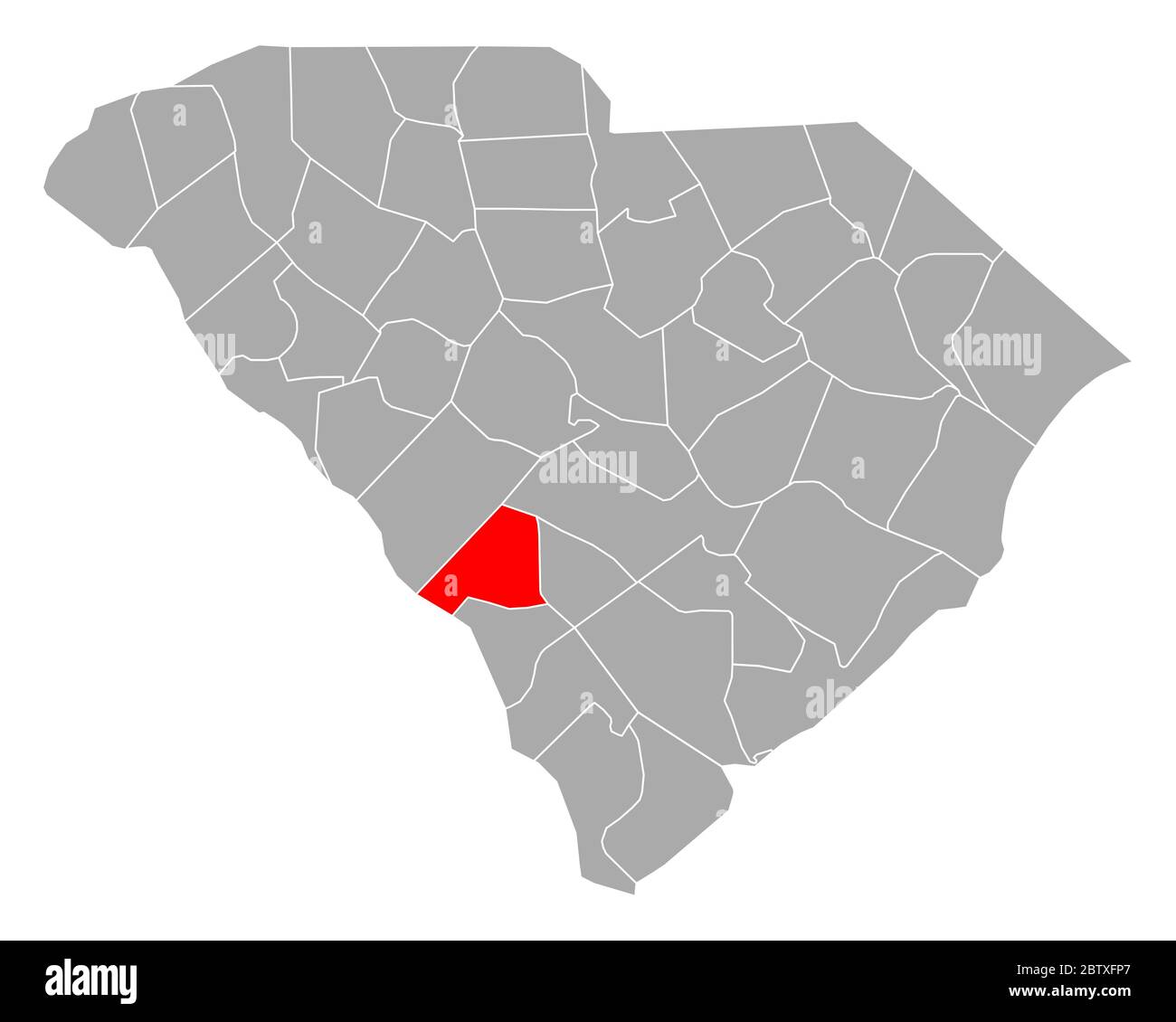 Map of Barnwell in South Carolina Stock Photo - Alamy