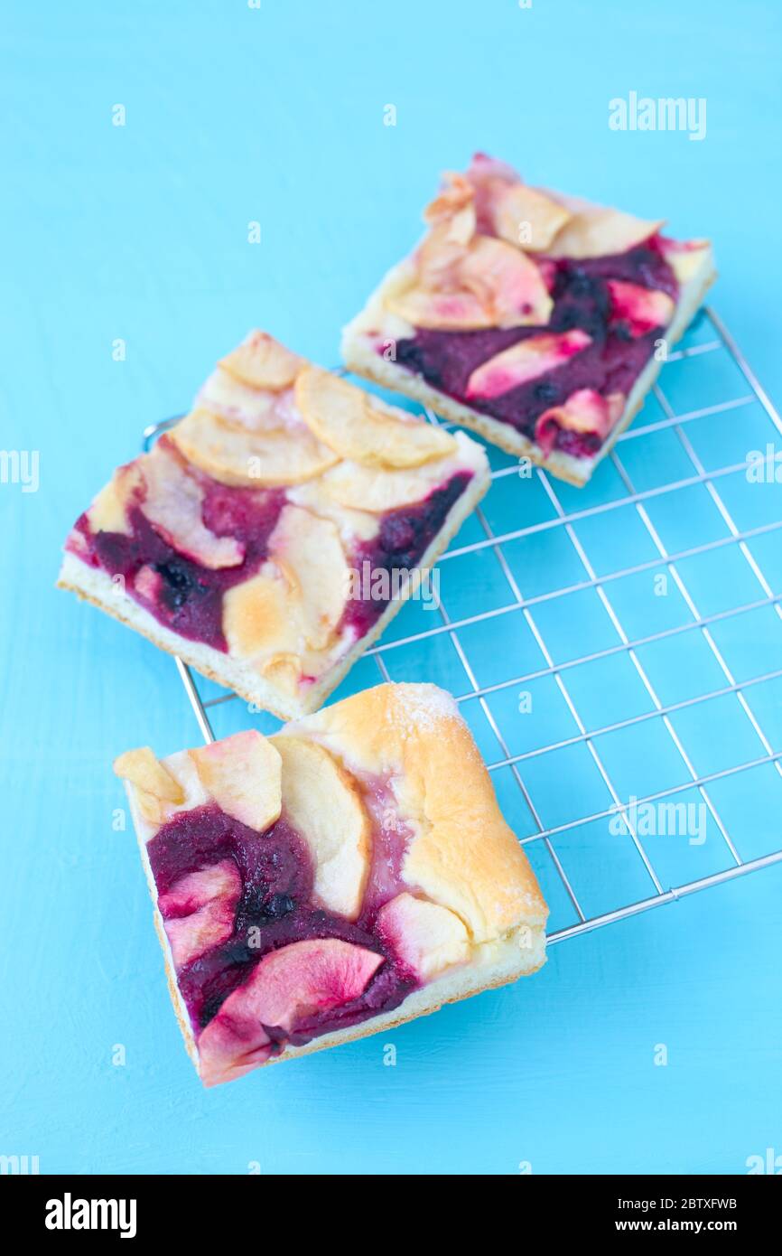 Pear jam cake Stock Photo Alamy