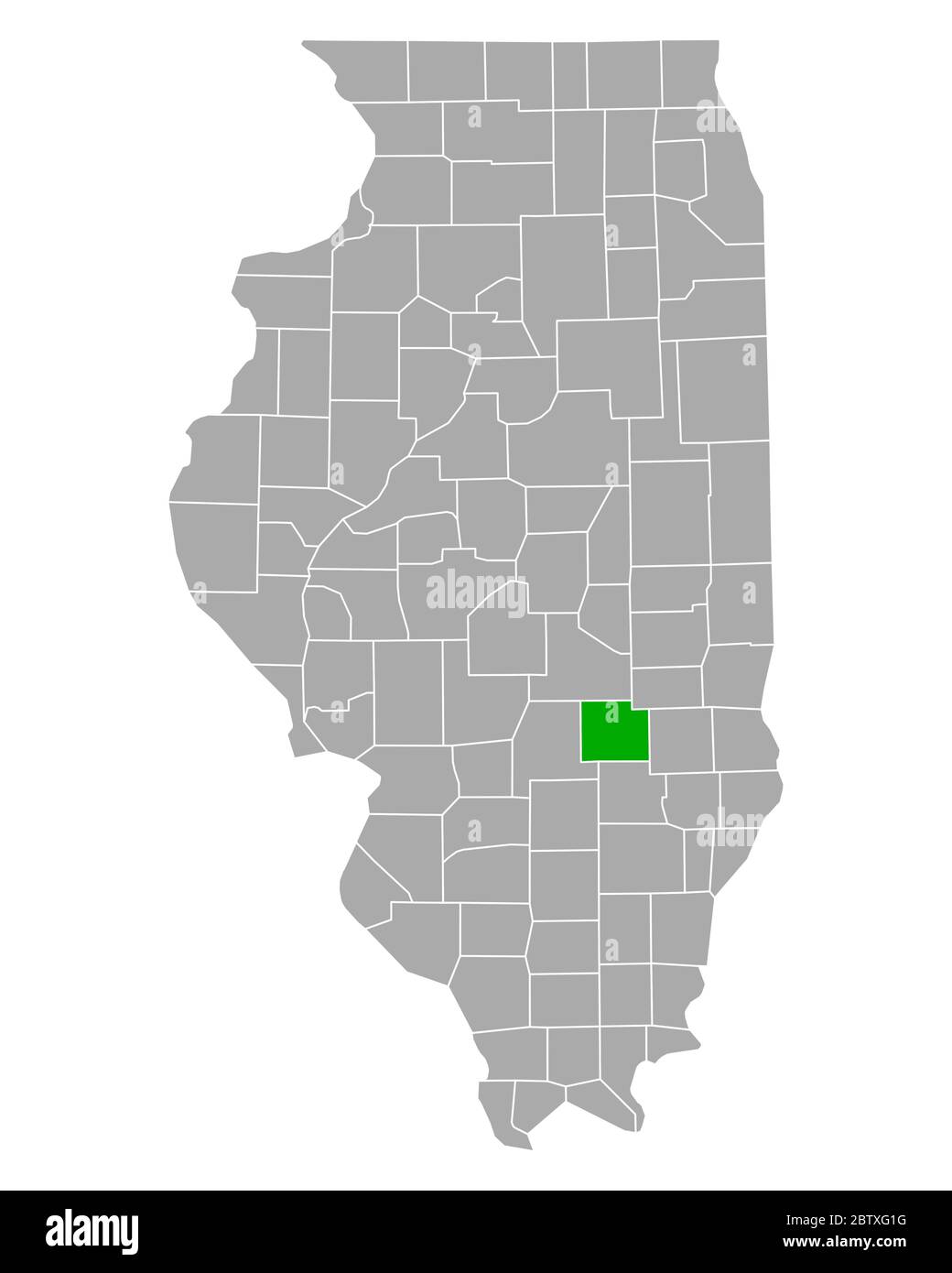 Map of Effingham in Illinois Stock Photo Alamy