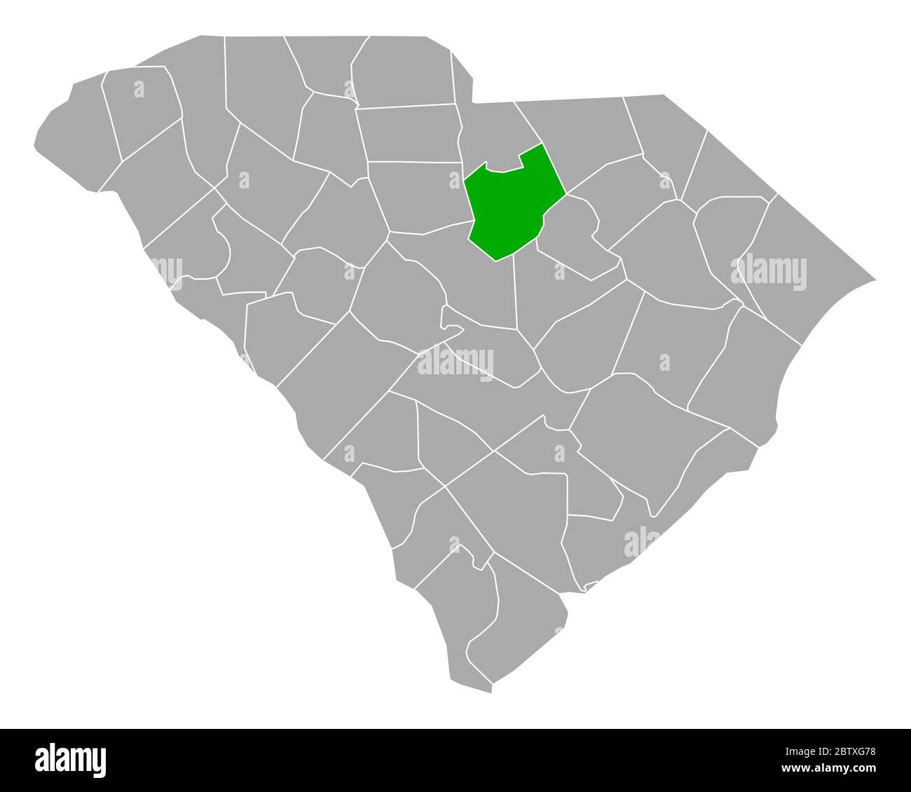 Map of Kershaw in South Carolina Stock Photo Alamy