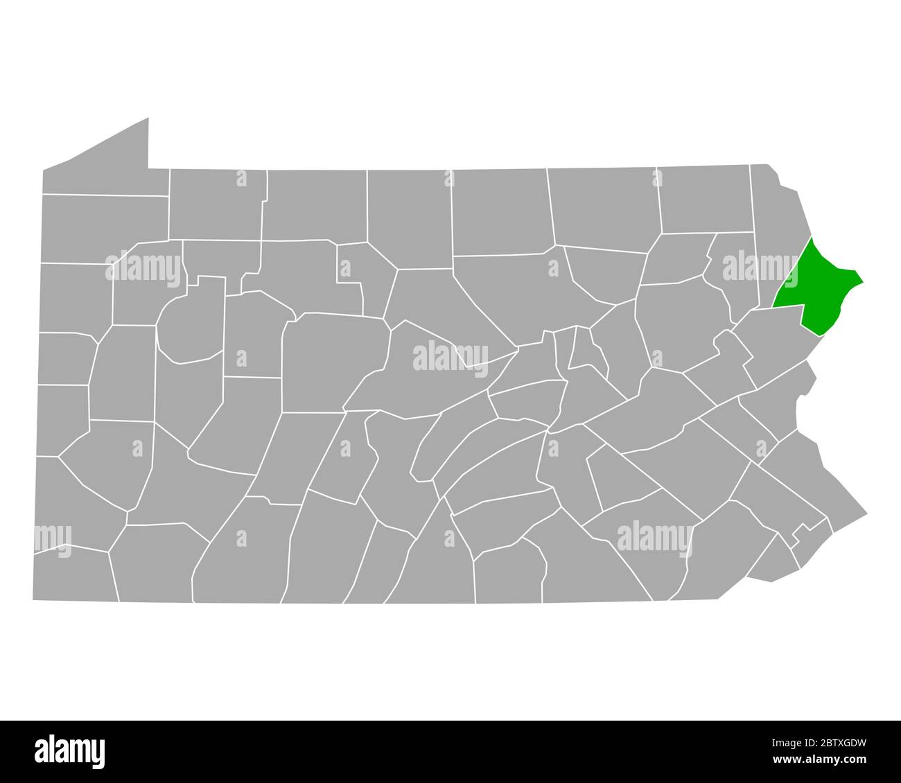 Map of Pike in Pennsylvania Stock Photo Alamy